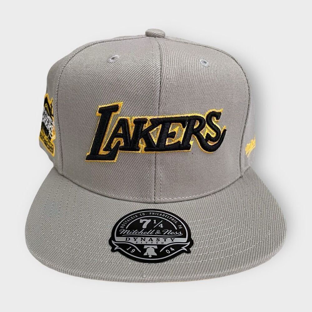 Mitchell & Ness Los Angeles Lakers 50th Anniversary Gray Fitted Hat size 7 1/4